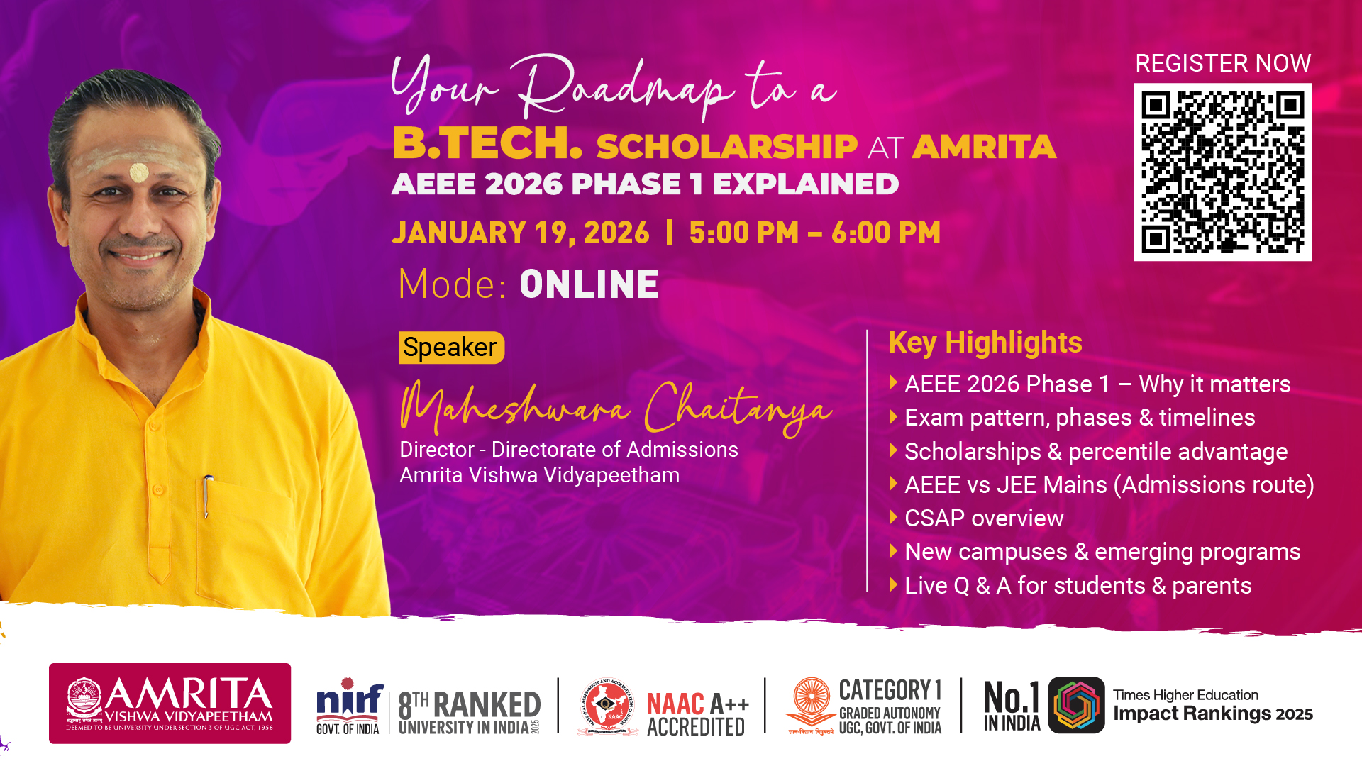 Your Roadmap to a B.Tech Scholarship at Amrita – AEEE 2026