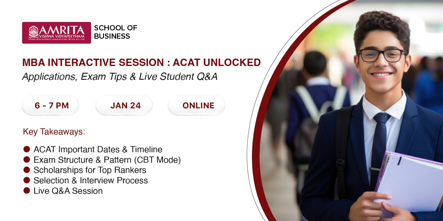 MBA Interactive Session: ACAT Unlocked Applications, Exam Tips & Live Student Q&A